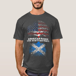 T-shirt Élevé américain avec Scottish Roots Scotland