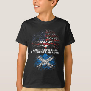 T-shirt Élevé américain avec Scottish Roots Scotland