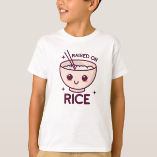 T-shirt Élevé Sur Du Riz