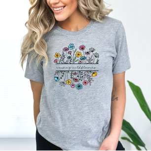 T-shirt Élever Fleur sauvage coloré Floral Maman / Mère T-