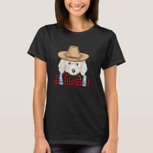 T-shirt Éleveur de caniche blanc agriculteur Chien