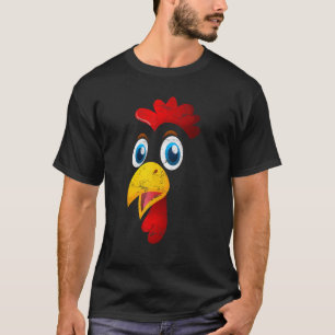 T-shirt Éleveur de poulets Propriétaire de poulets Visage