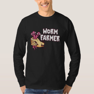 T-shirt Éleveur de vers Main Attraper Lombric Compostage J