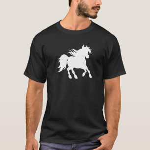 T-shirt Élevez Un Stallion Avec Un Mane Agitant Dans Les C