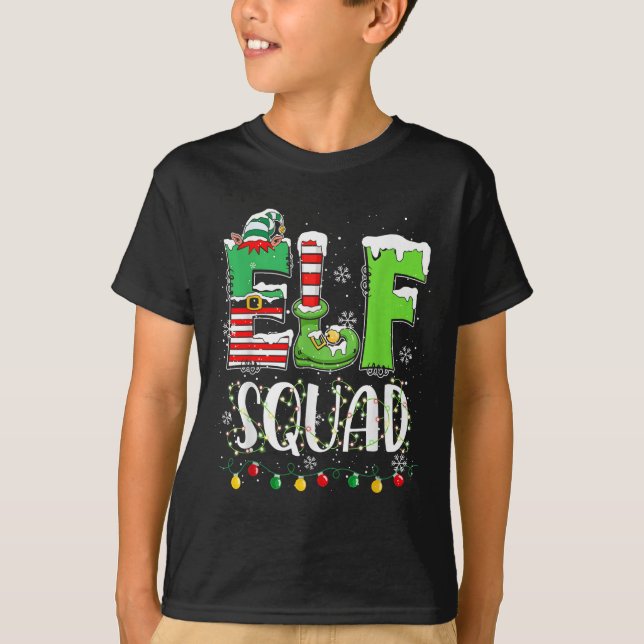 T-shirt Elf Family Christmas Matching Pajamas Funny Xmas E (Devant)