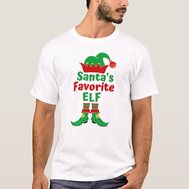 T-shirt Elf favori père Noël (Devant)
