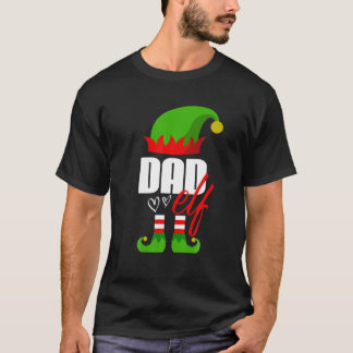 T-shirt Elf Papa Noël Elf Costume Familial Elf Pour Pères 