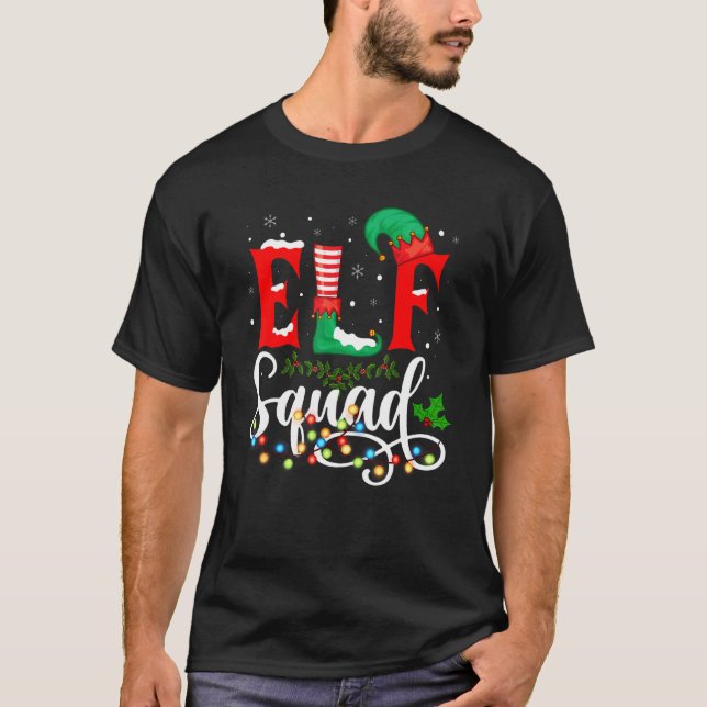T-shirt Elf Squad Christmas Matching Family Toddler Boy Gi (Devant)