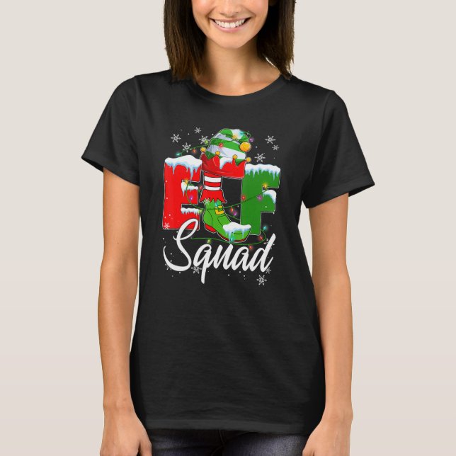 T-shirt Elf Squad Elves  Family Matching Merry Christmas P (Devant)