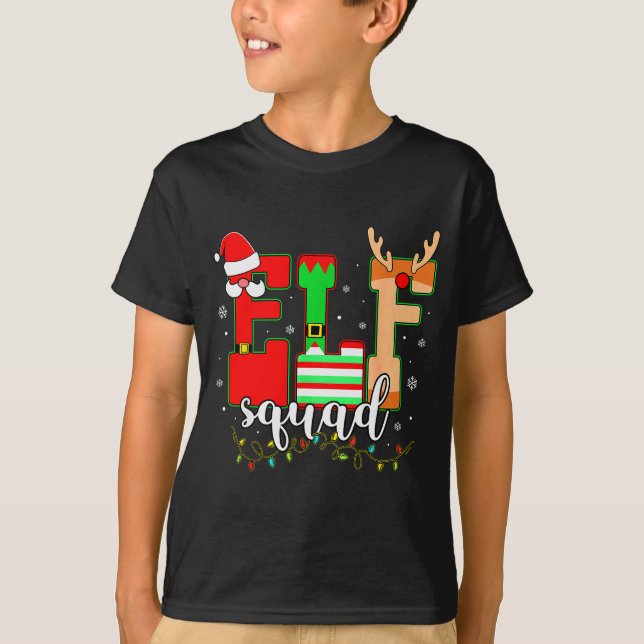 T-shirt Elf Squad Pajamas For Women Adults Girls Boys Kids (Devant)