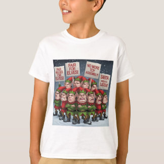T-shirt Elf Uprising : Atelier de Père Noël sur la grève