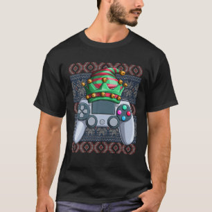 T-shirt Elf Video Gamer laid Christmas Game Controller Xma