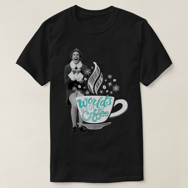T-shirt Elf World's Best Cup of Coffee Premium  (Design devant)