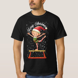 T-shirt Elfe de gymnaste sur la balance poutre Xmas Gymnas