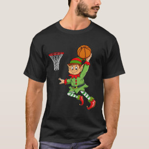 T-shirt Elfe Jouer au basket-ball Thanksgiving Noël 2021
