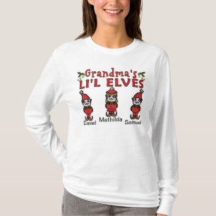 T-shirt Elfes personnalisés de Grandkids de grand-maman 2