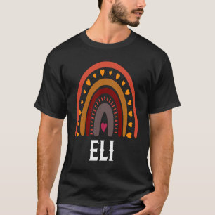 T-shirt Eli Colorée Arc-en-ciel hommes garçon nom bébé idé
