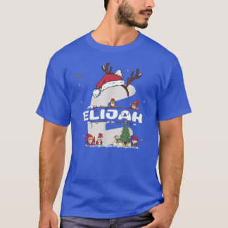 T-shirt Elijah Christmas w Elijah Nom pour les Noël drôles