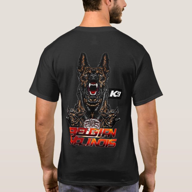 T-shirt ELITE Belge Malinois Extreme Chien Entraîné (Dos)