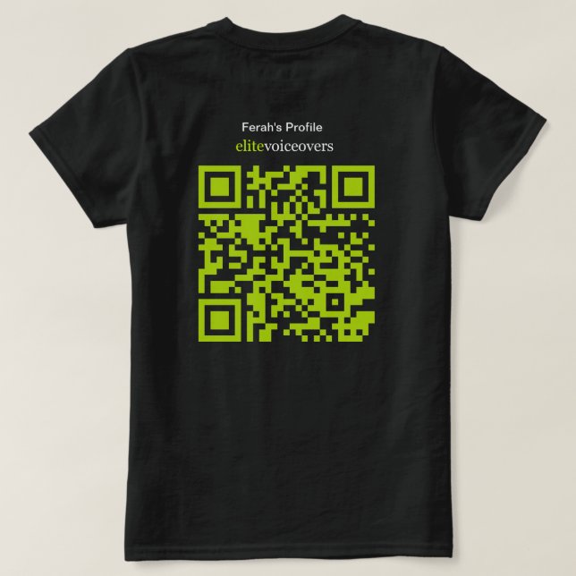 T-shirt EliteVoiceover Ferah's Black T Shirt (Design dos)