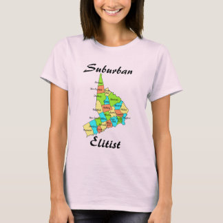 T-shirt Élitiste de banlieue - Fairfield Comté Long Manche