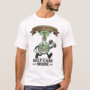 T-shirt Élixir Magique Rétro pour le Soin de Soi Mode Fitn