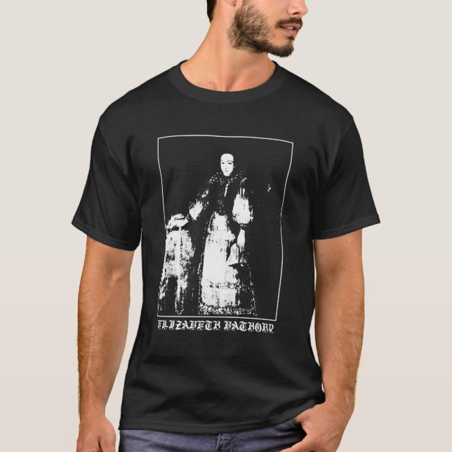 T-shirt Elizabeth Bathory Comtesse Vampire Goth (Devant)