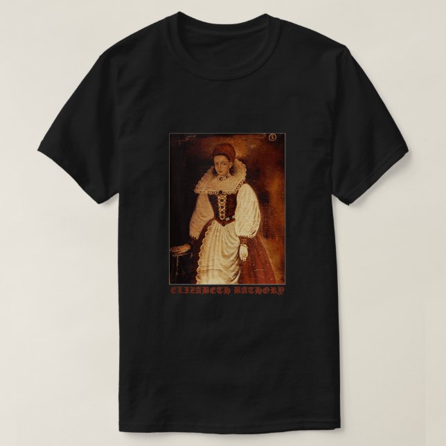 T-shirt Elizabeth Bathory Comtesse Vampire Goth Graphic Ta (Design devant)