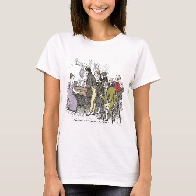 T-shirt Elizabeth Performs - Jane Austen Pride & Prejudice (Devant)
