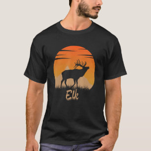 T-shirt Elk Animal Hot In The Mounta In Nature