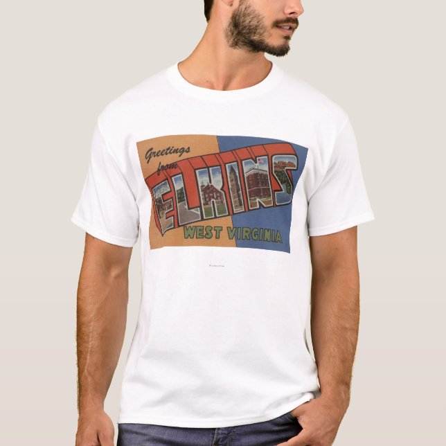 T-shirt Elkins, la Virginie Occidentale - grandes scènes (Devant)