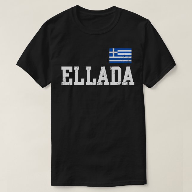 T-shirt Ellada Grèce Drapeau Famille grecque (Design devant)