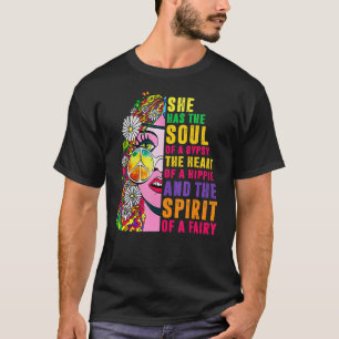T-shirt Elle A L'Âme D'Un Tsigane Le Coeur D'Un Fée F