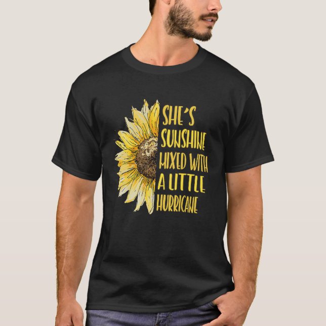 T-shirt Elle a le soleil mélangé avec un peu d'ouragan Sun (Devant)
