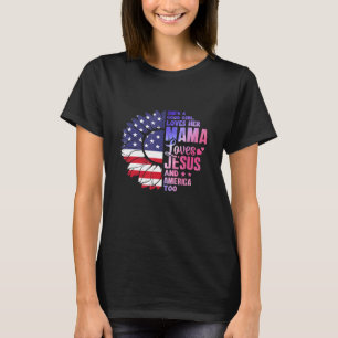 T-shirt Elle Aime Sa Mama Jesus America