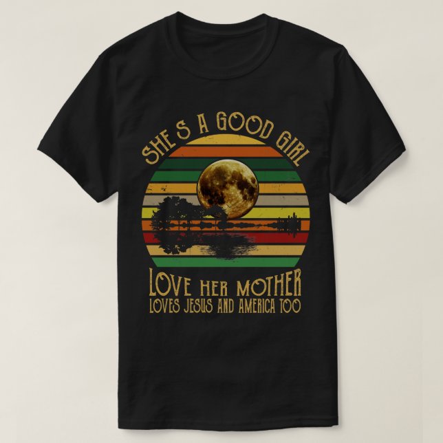 T-shirt Elle Aime Sa Mère Aime Jésus (Design devant)