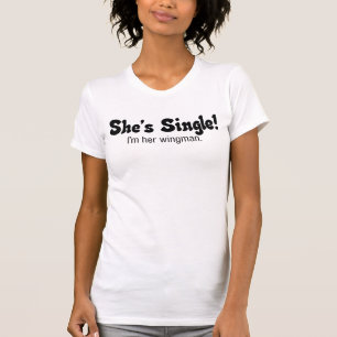 T-shirt Elle est célibataire ! chemise d'aile