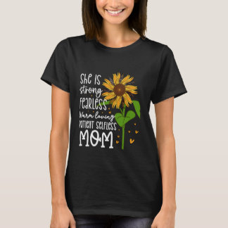 T-shirt Elle Est Forte Sans Crainte Chaleureuse Aimant Pat