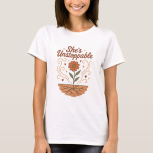T-shirt Elle est Inarrêtable Féministe Rétro Étincelle Fle