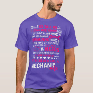 T-shirt Elle Est L'Une Des Genres Mécanicien Mécanique Méc