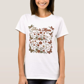 T-shirt Elle est maman forte choisie capable