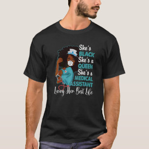 T-shirt Elle est noire Elle est reine Elle est Médicale As
