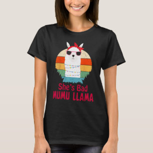 T-shirt Elle est un lama MuMu méchant Maman mignonne de la