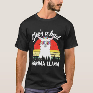 T-shirt Elle est un Mauvais Maman Lama Maman Tee