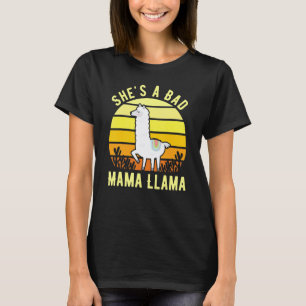 T-shirt Elle est une mauvaise lama maman rétro vintage lam