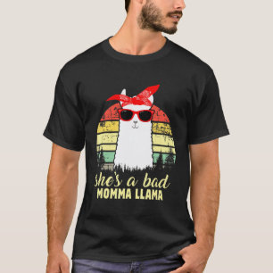 T-shirt Elle est une mauvaise momma lama maman