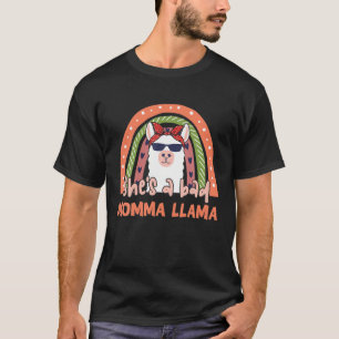T-shirt Elle Est Une Mauvaise Momma Llama Cute Rainbow Hea