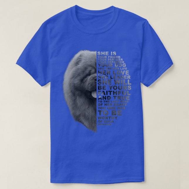 T-shirt Elle est votre amie votre partenaire votre chien C (Design devant)