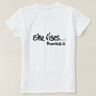 T-shirt Elle Lève Des Femmes Chrétiennes Citer Proverbes 3