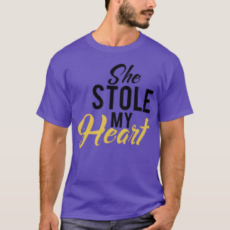 T-shirt elle m'a volé mon cœur fille